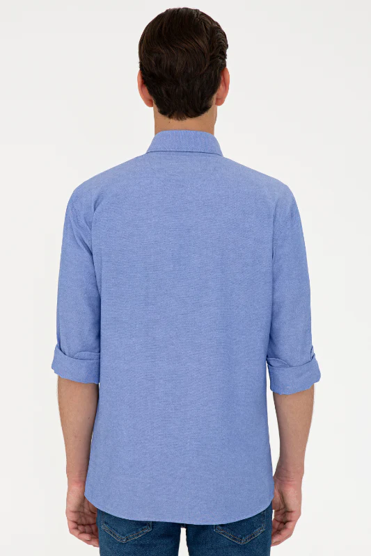 Mens Basic Shirt Sax - Image 2