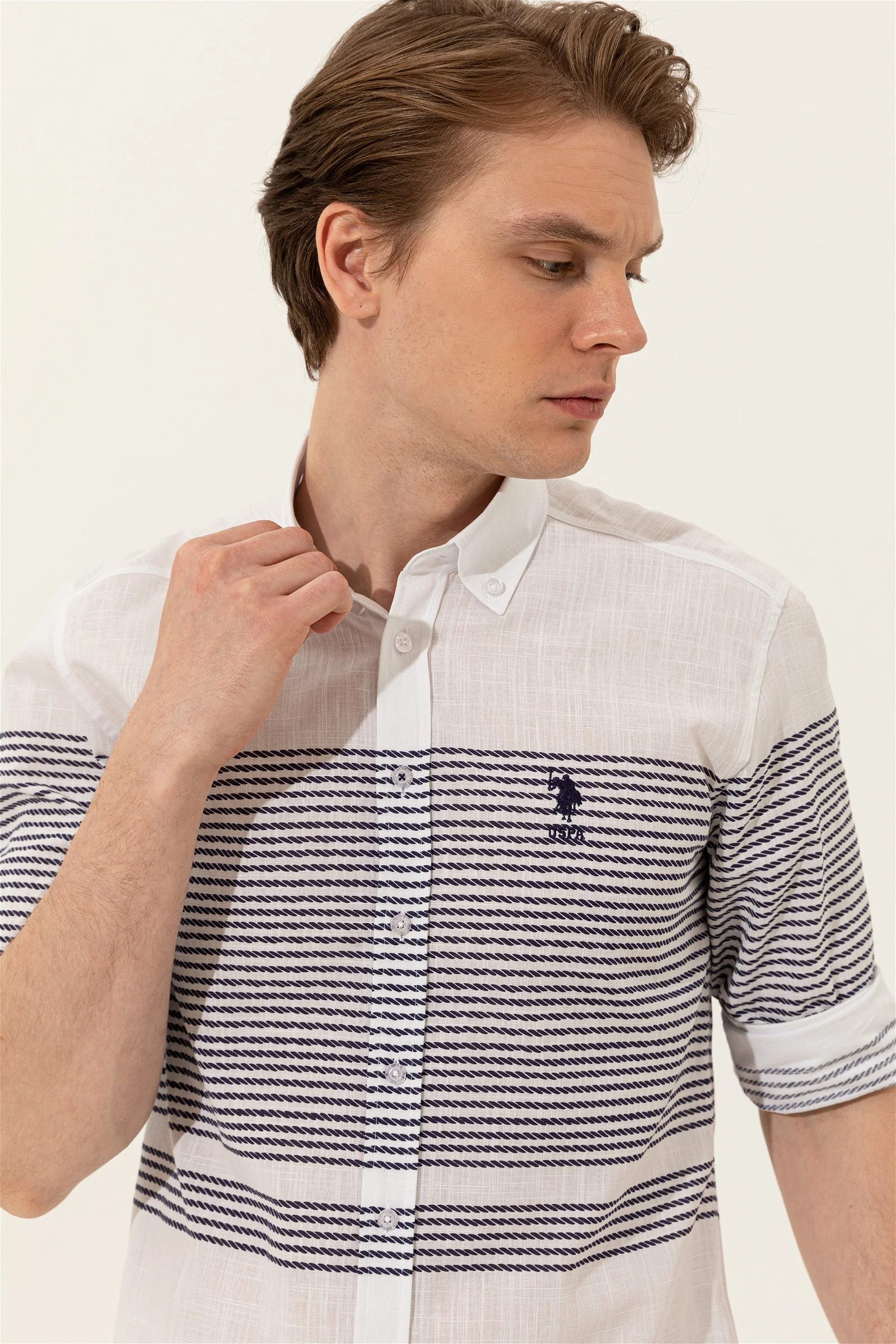 Mens Shirt Navy Blue - Image 3