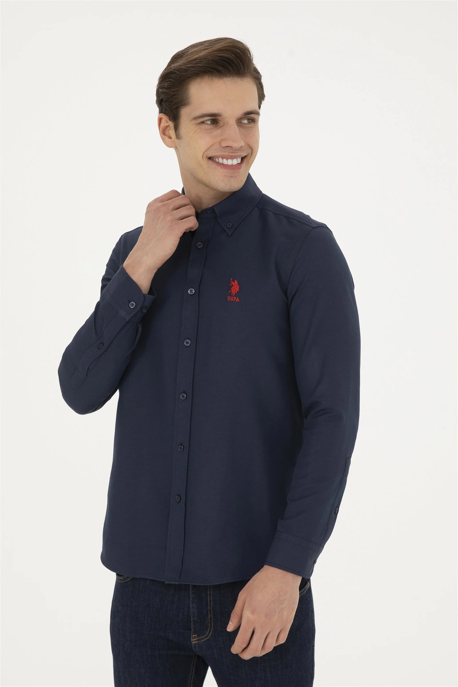 Mens Basic Shirt Navy Blue