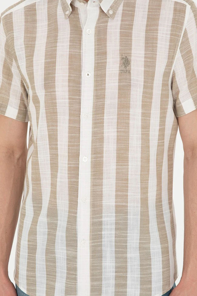 Mens Shirt Khaki - Image 4