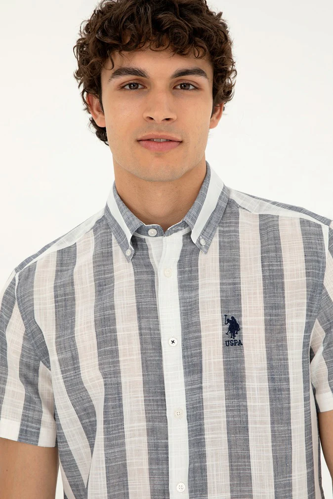 Mens Shirt Navy Blue - Image 3