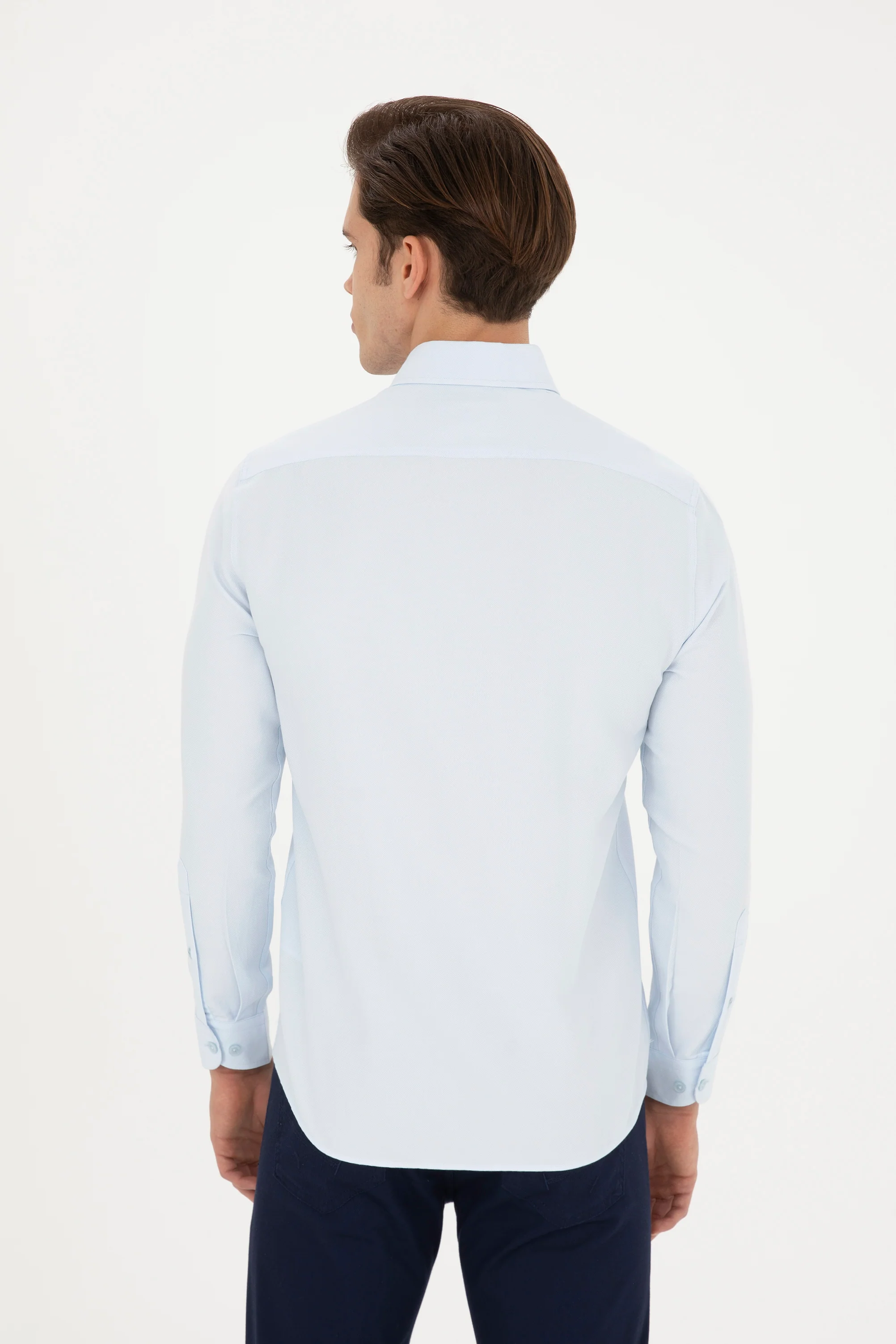 Mens Basic Shirt Light Blue - Image 2
