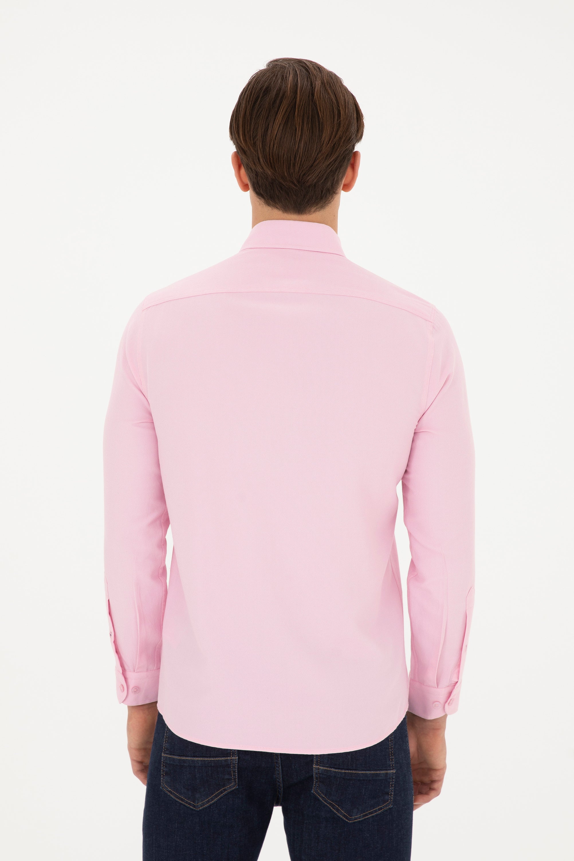 Mens Basic Shirt Pink - Image 2