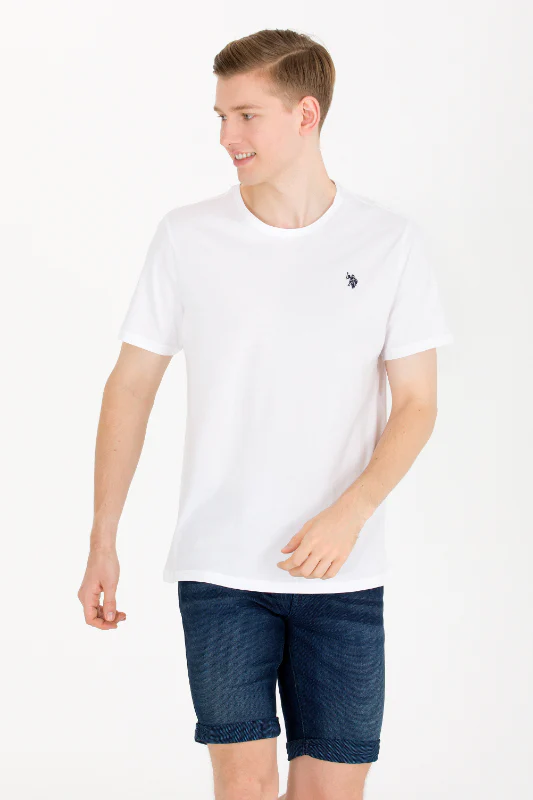 Mens Basic T Shirt White - Image 3