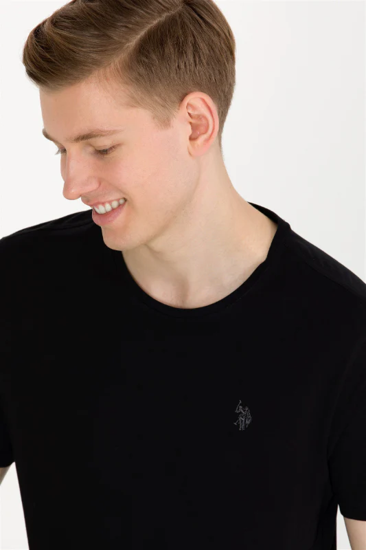 Mens Basic T Shirt Black - Image 3