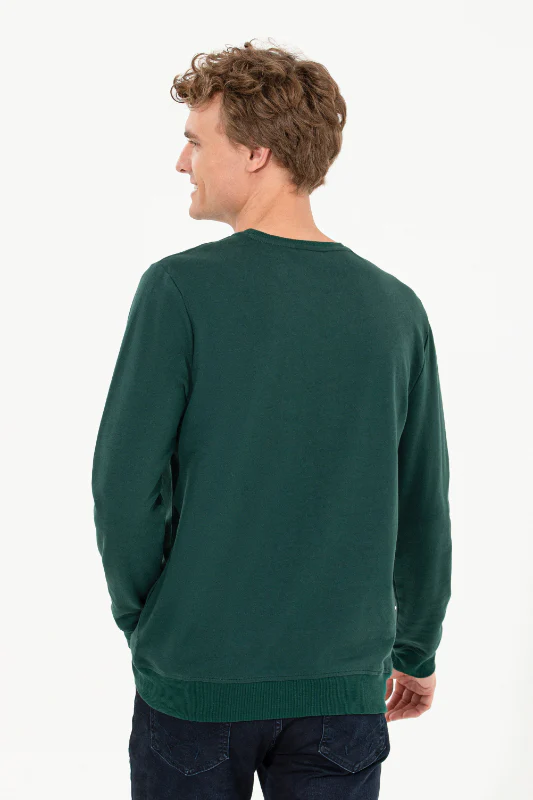 Mens Sweatshirt Green - Image 2