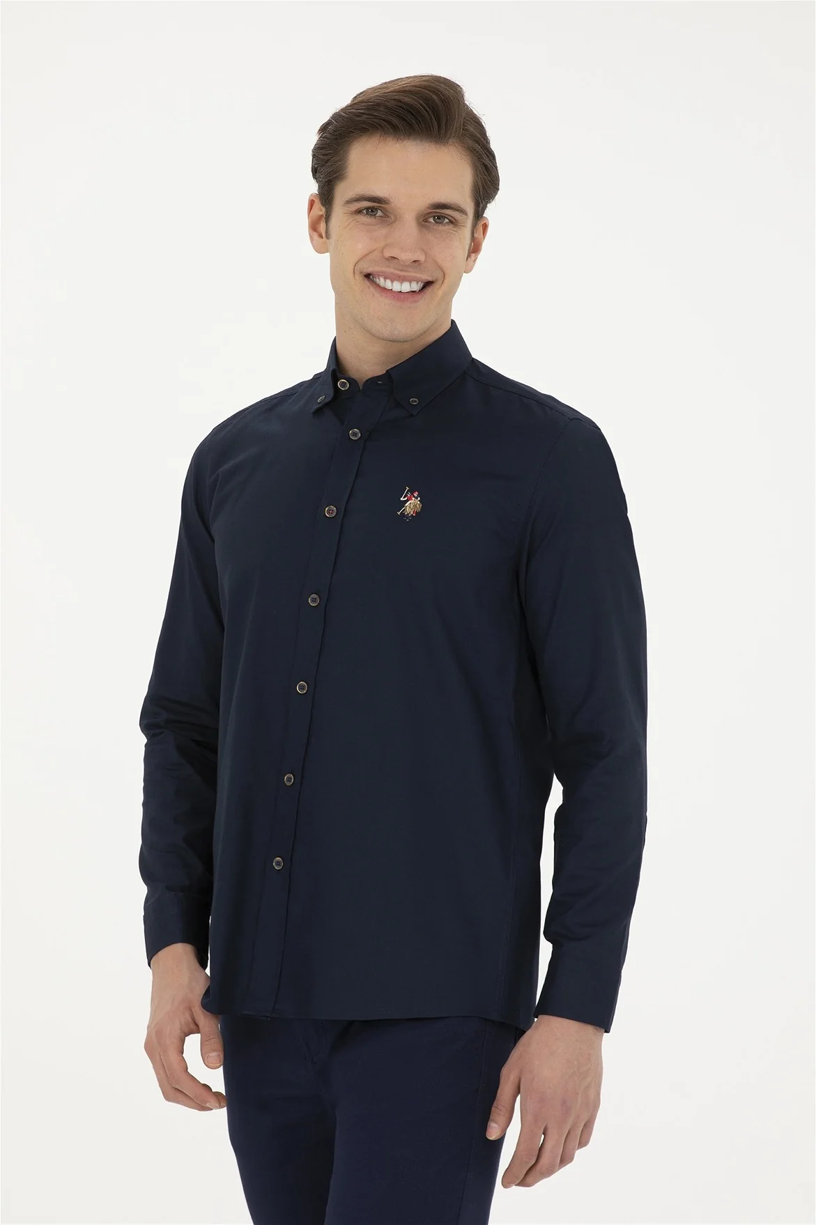 Mens Basic Shirt Navy Blue