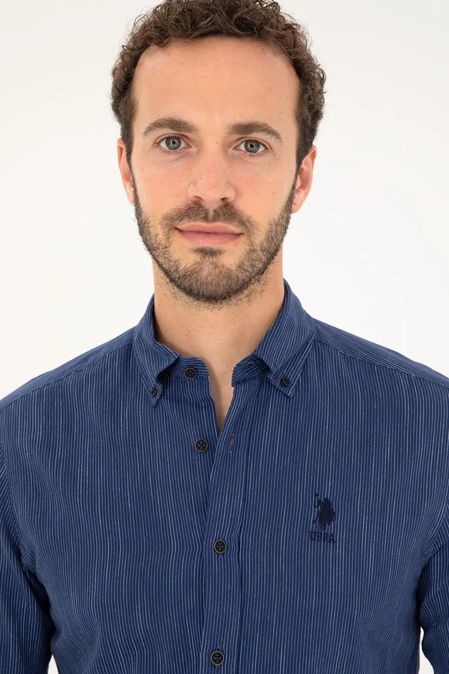 Mens Shirt Navy Blue - Image 3