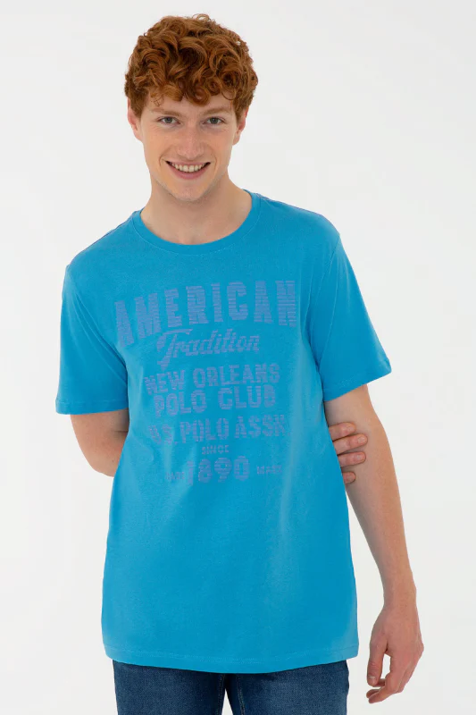 Mens T Shirt Cobalt