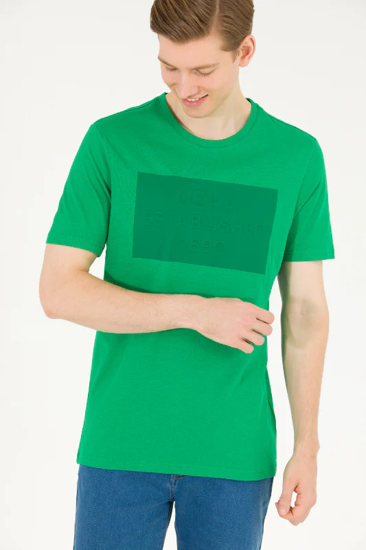 Mens T Shirt Green - Image 2