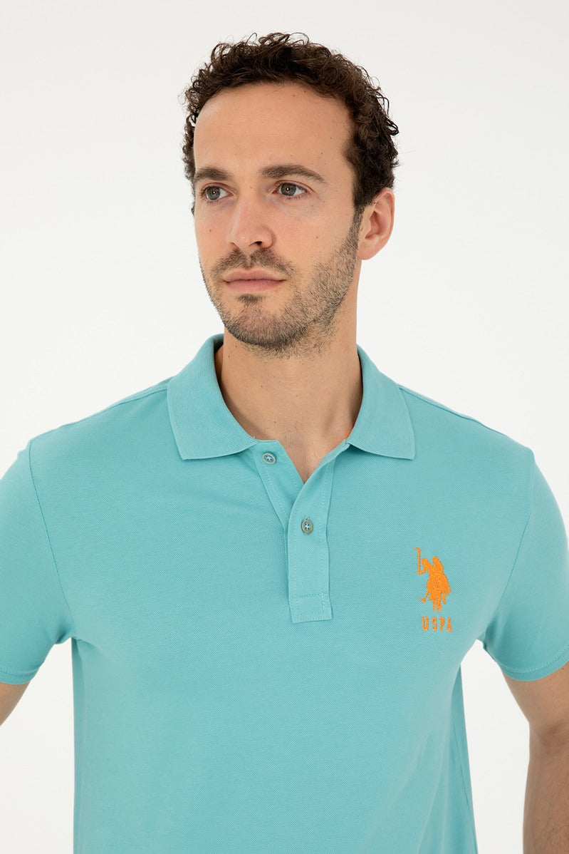 Mens Basic Polo Shirt Green - Image 3