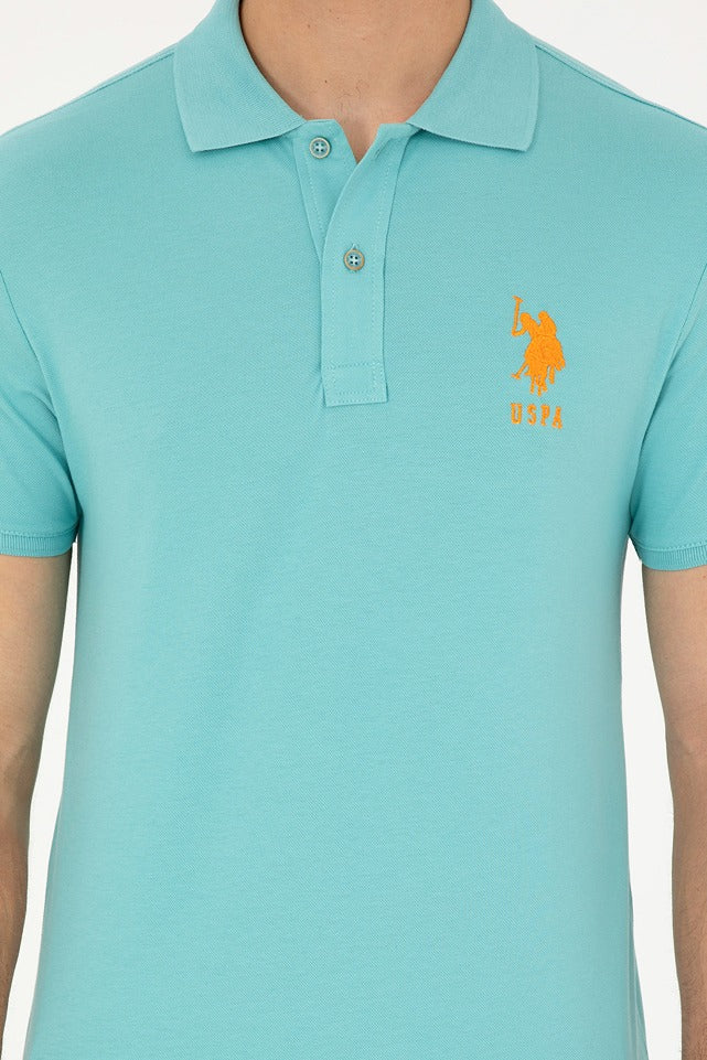Mens Basic Polo Shirt Green - Image 4