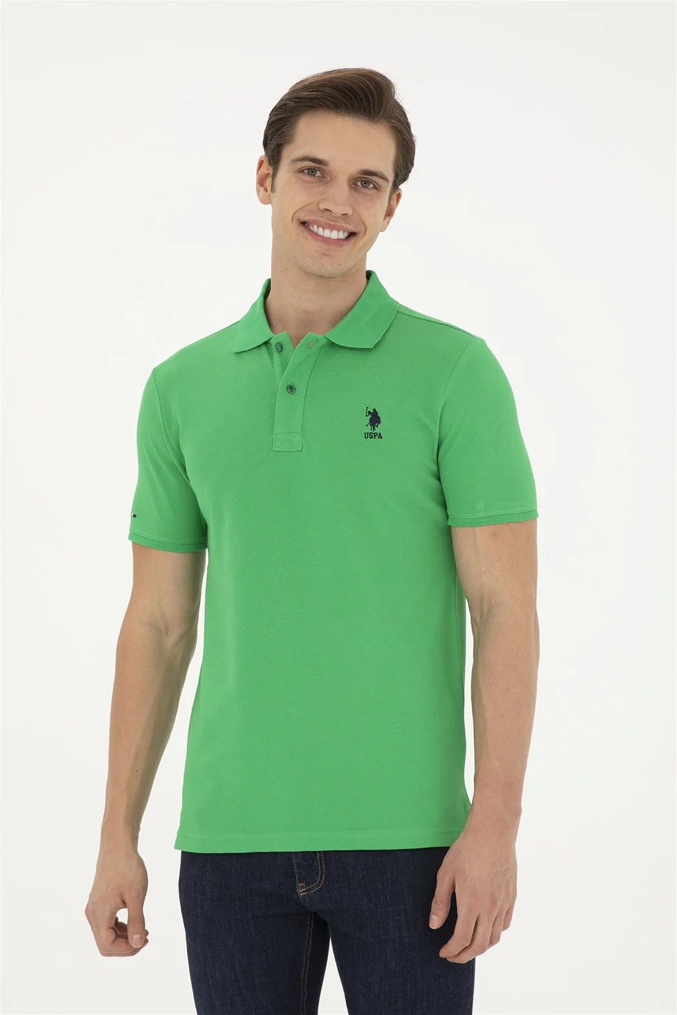 Mens Basic Polo Shirt Apple Green