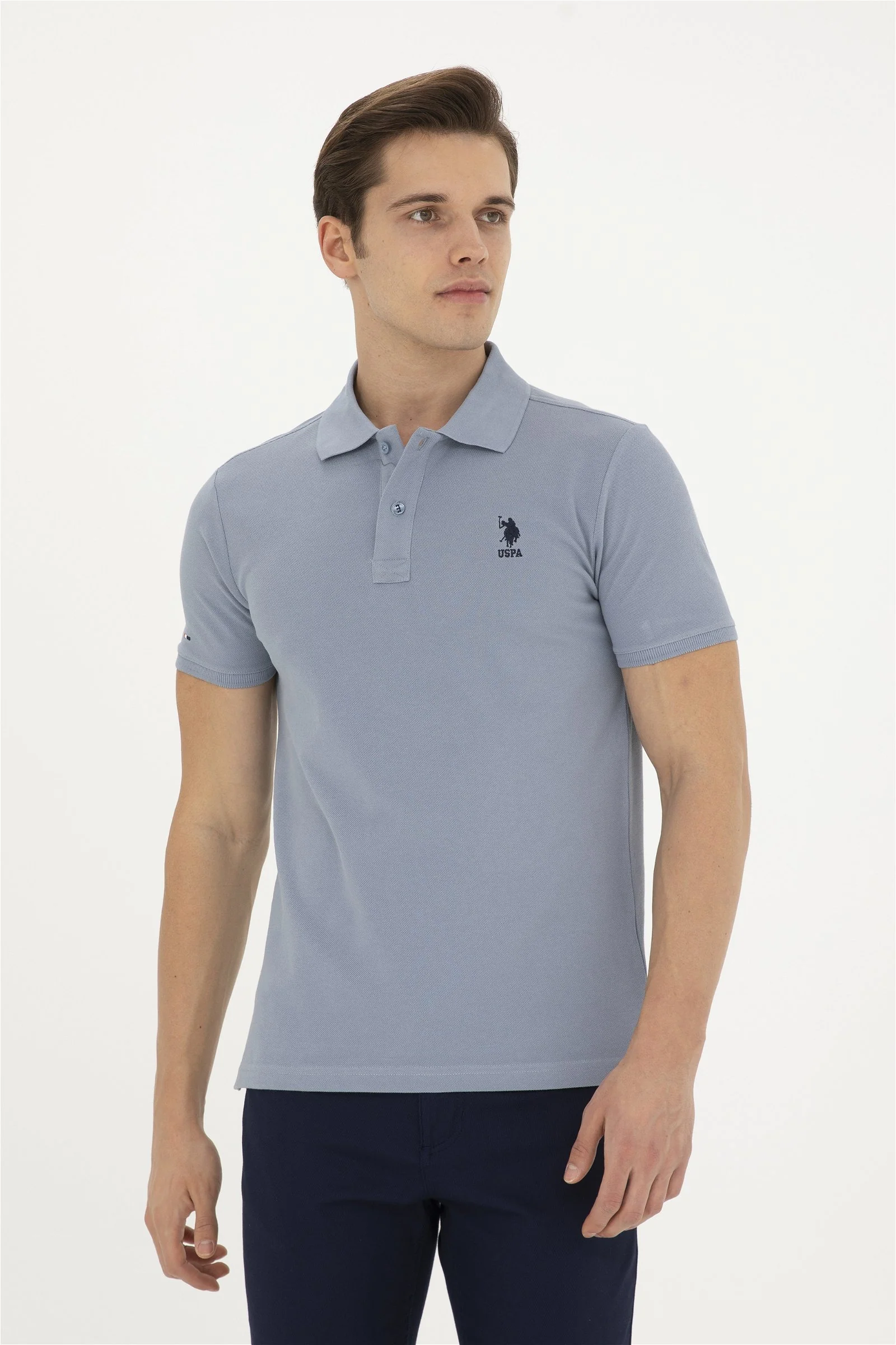 Mens Basic Polo Shirt Indigo