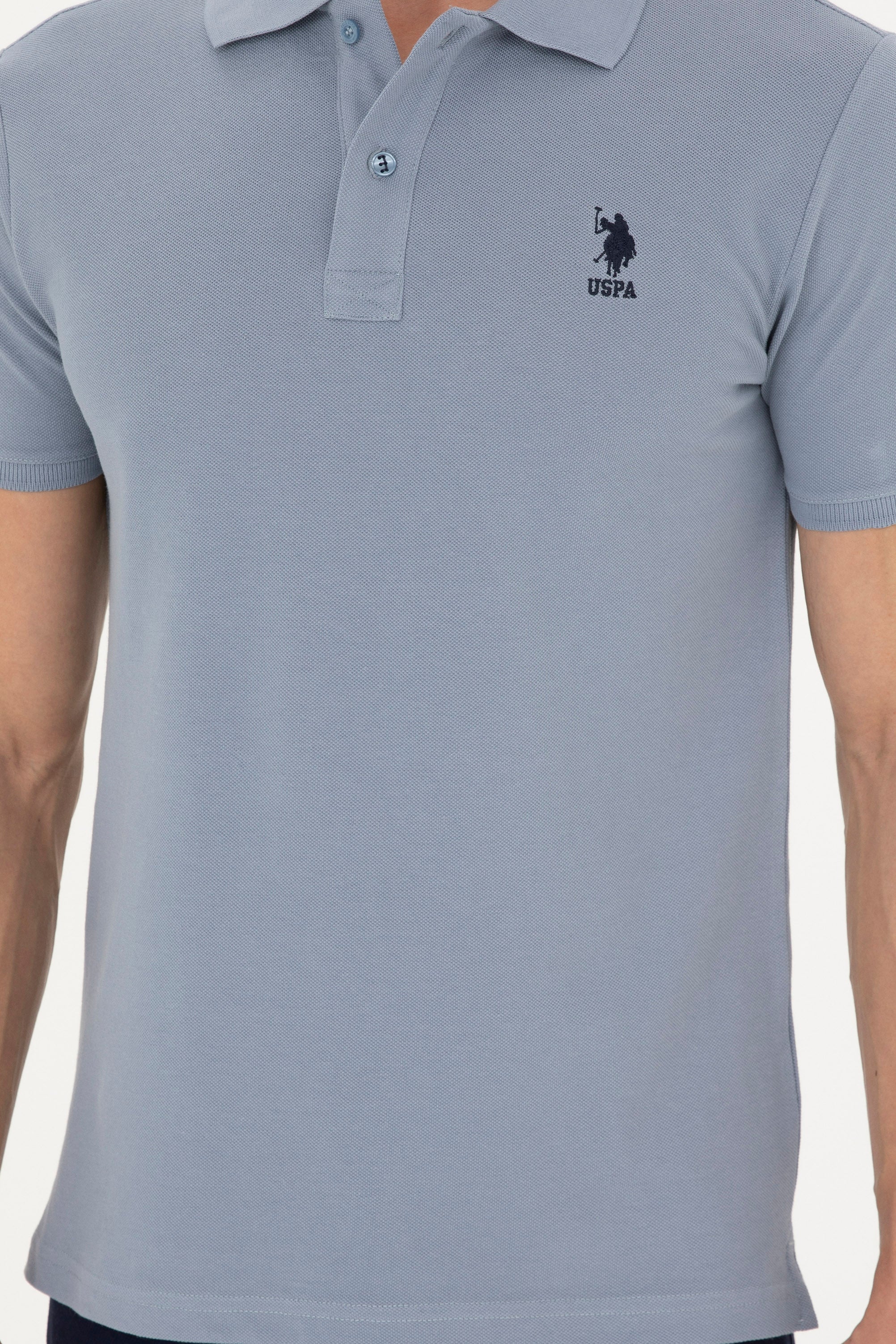Mens Basic Polo Shirt Indigo - Image 3