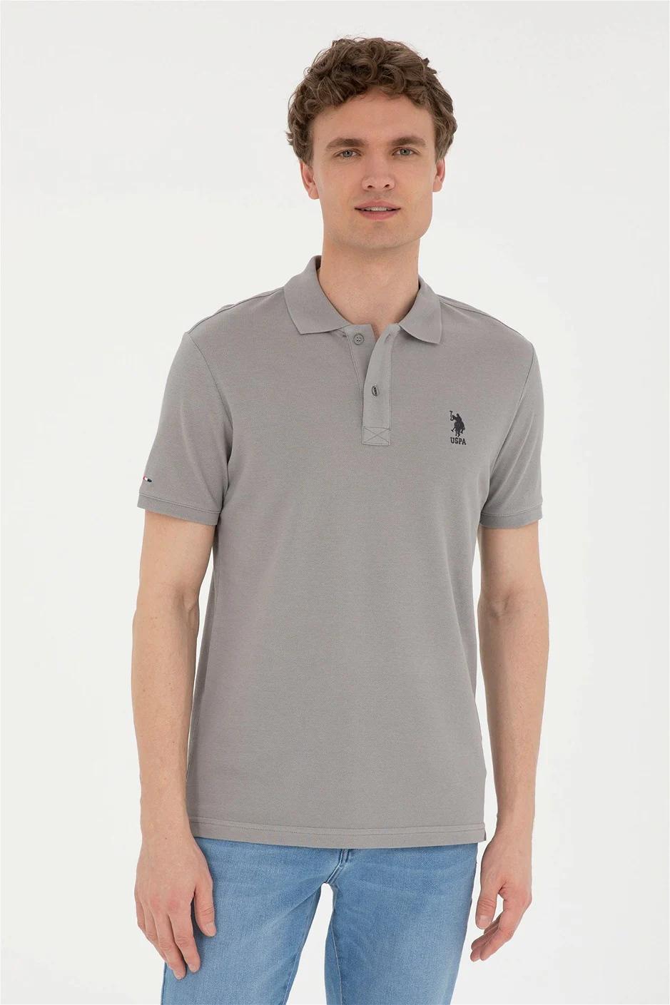 Mens Basic Polo Shirt Dark Grey