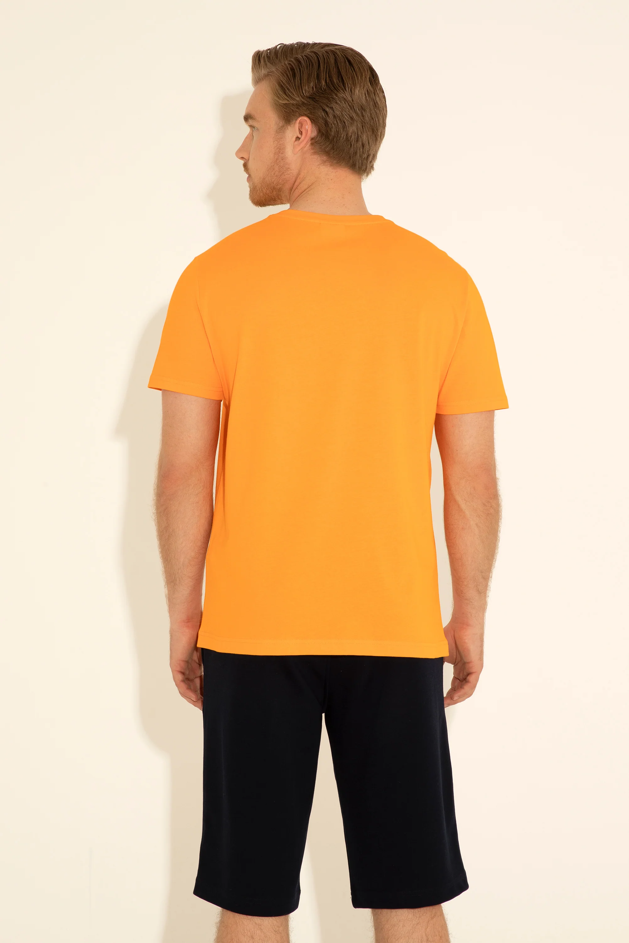 Mens T-Shirt Orange - Image 2