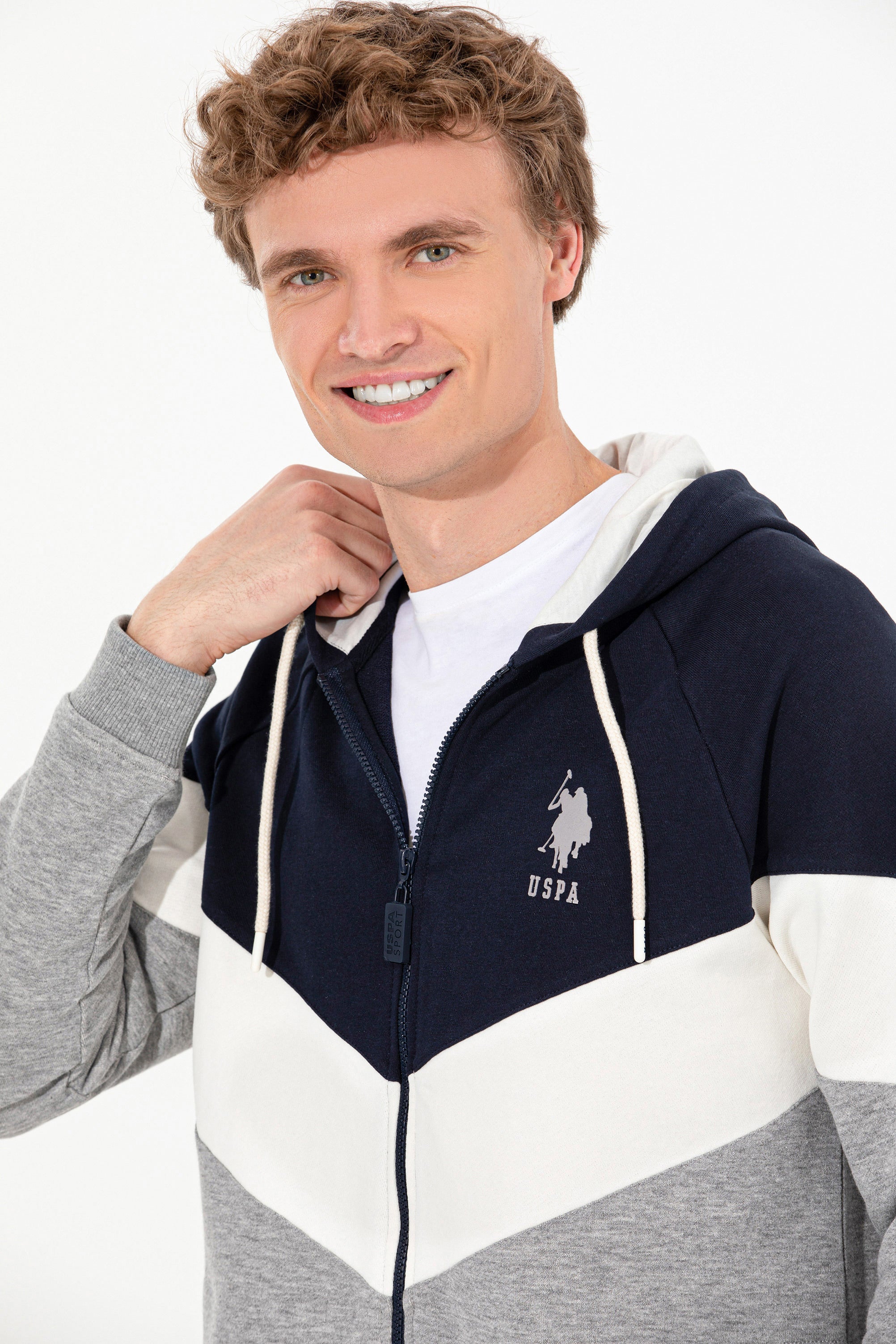 Mens Hoodie Grey Melange - Image 3