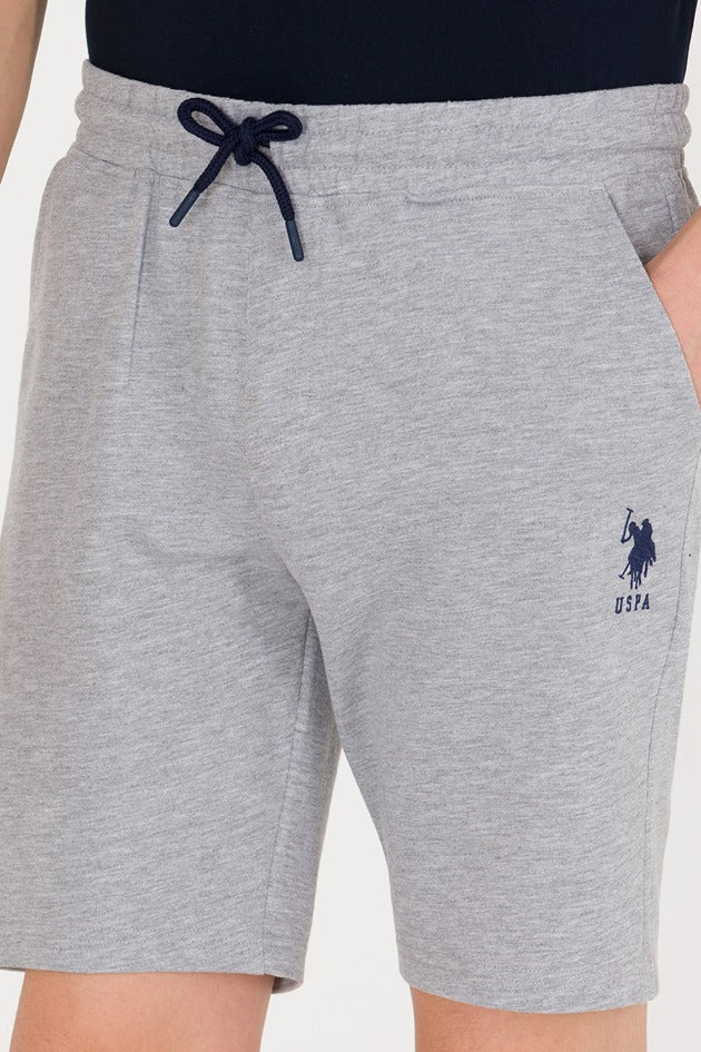 Mens Sweatshorts Grey Melange - Image 2