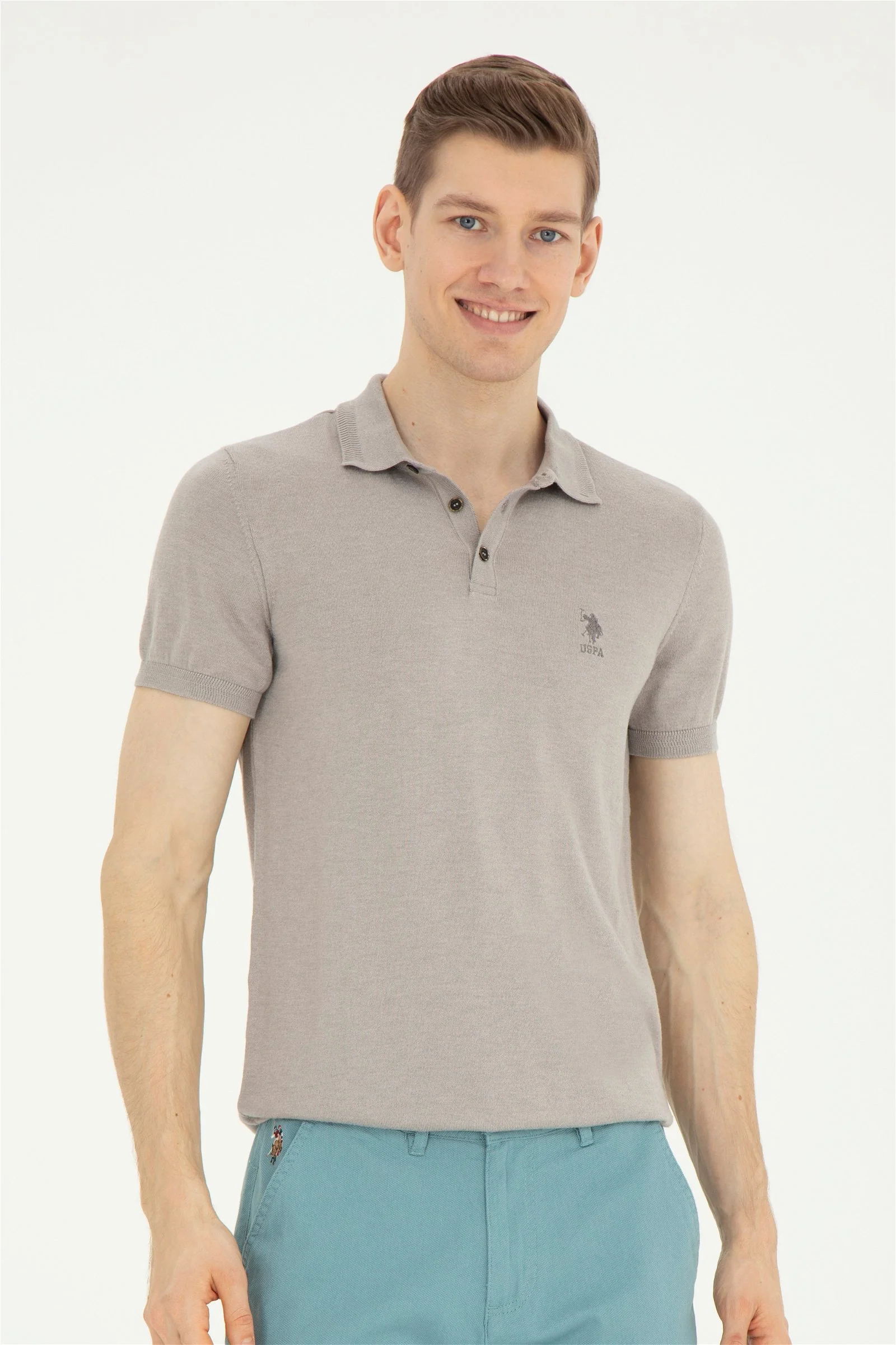 Mens Polo Shirt Dark Grey