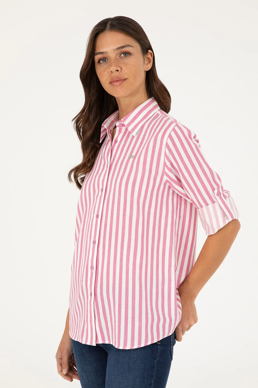 Womens Ladies Shirt Violet - Image 3