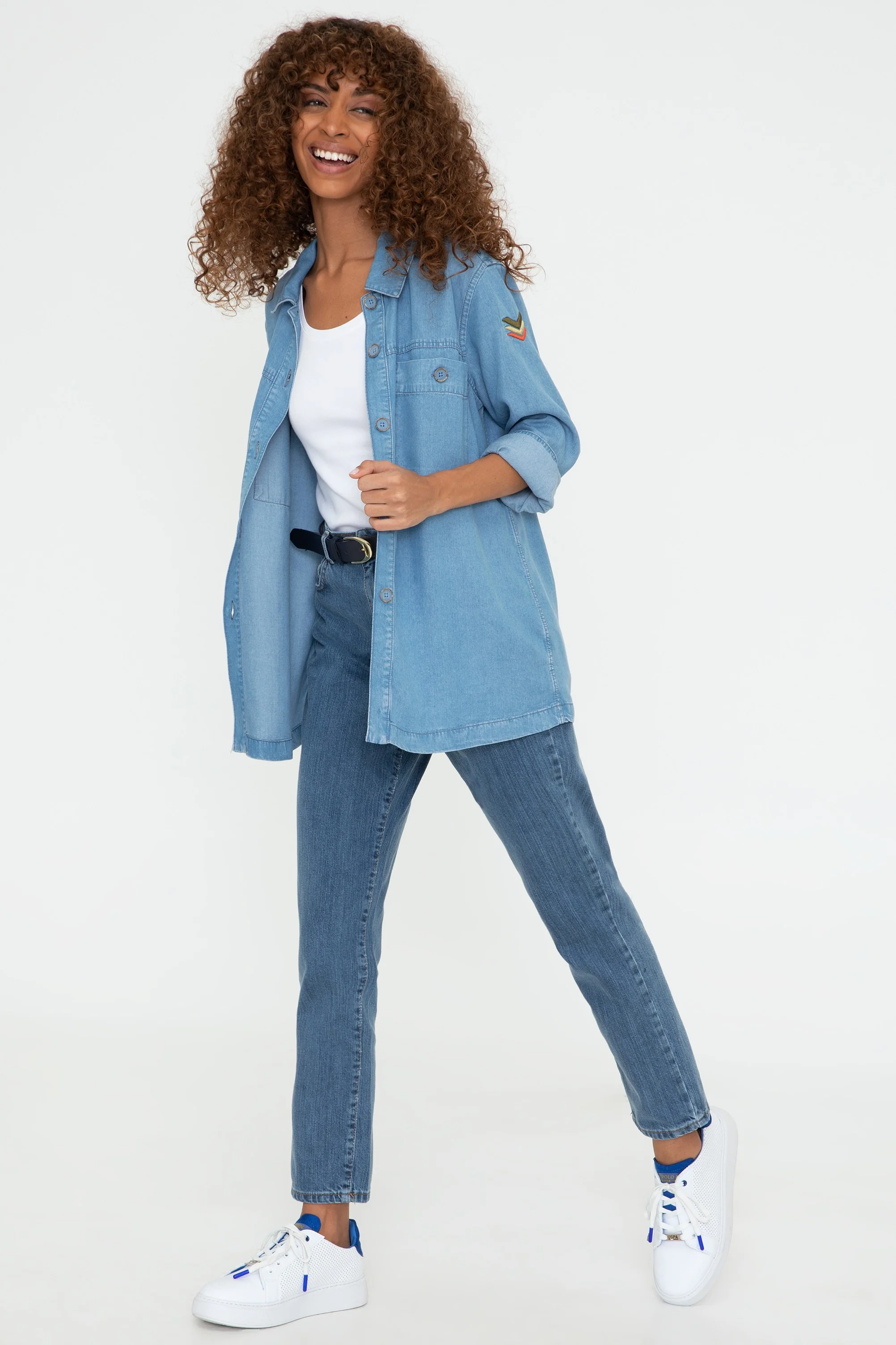 Womens Ladies Jeans Blue - Image 3