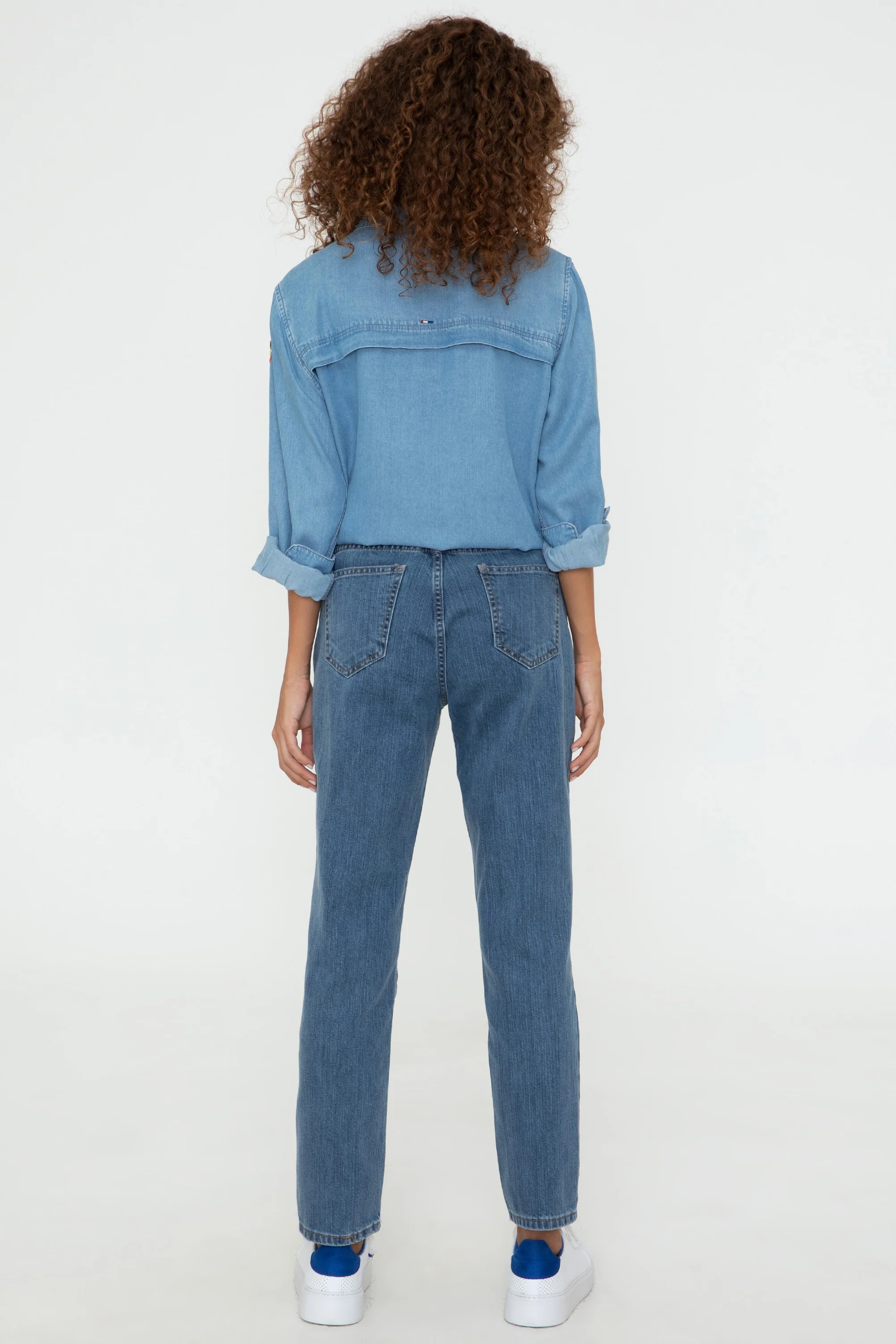 Womens Ladies Jeans Blue - Image 4
