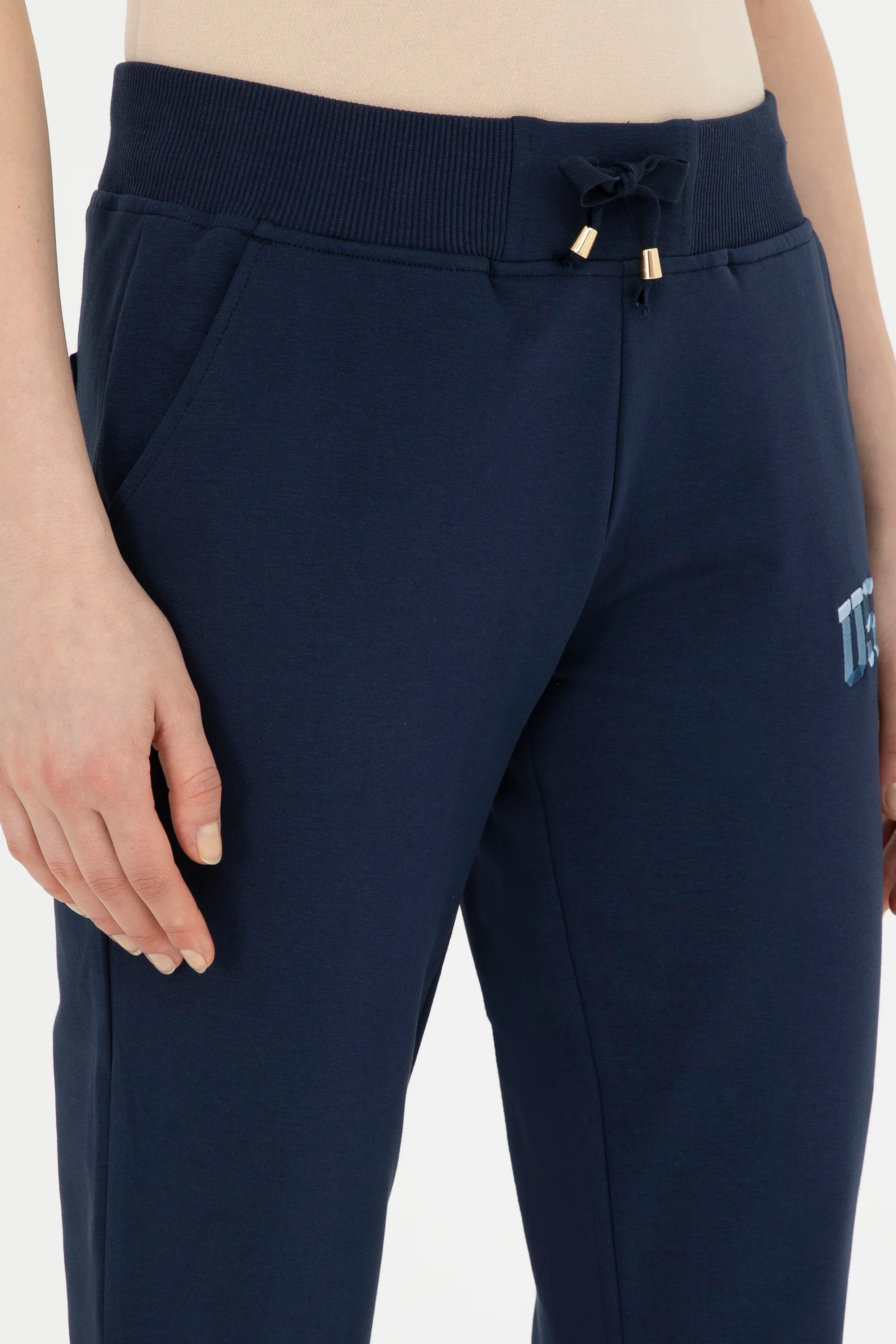 Womens Ladies Sweatpants Navy Blue - Image 3