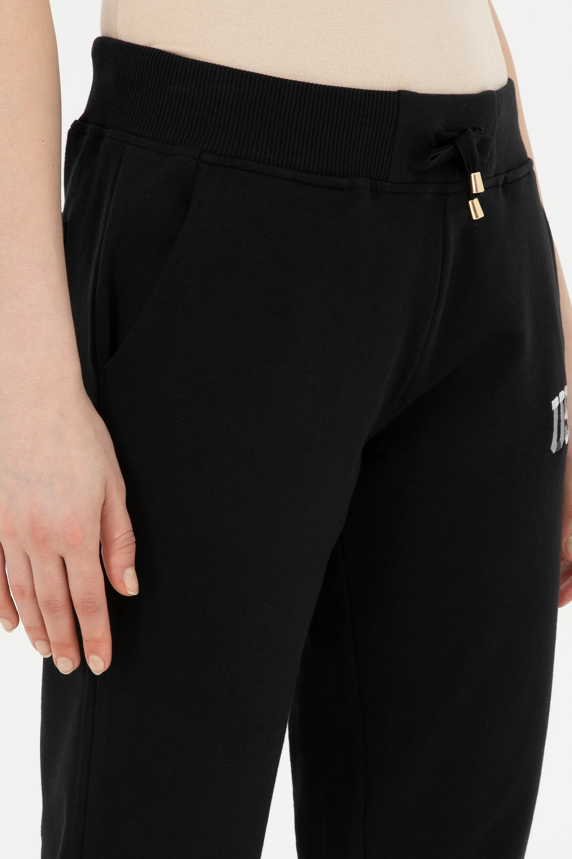 Womens Ladies Sweatpants Black - Image 3