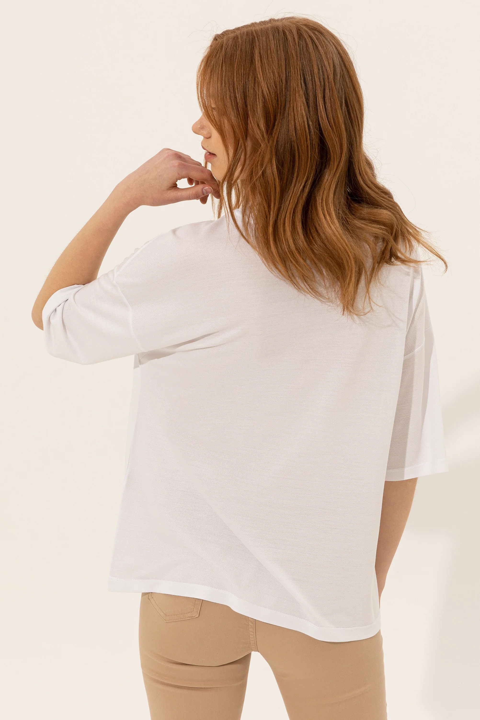 Womens Ladies T-Shirt White - Image 5