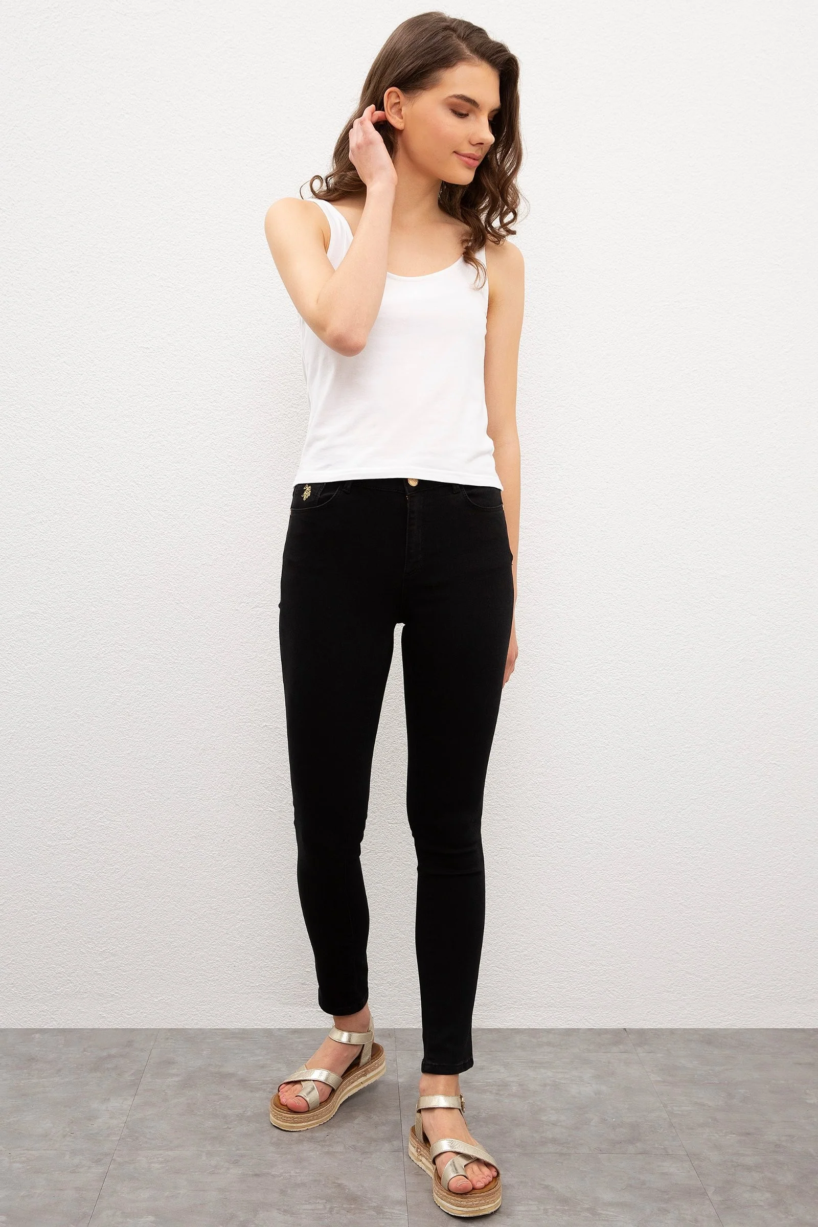 Womens Ladies Jeans Black