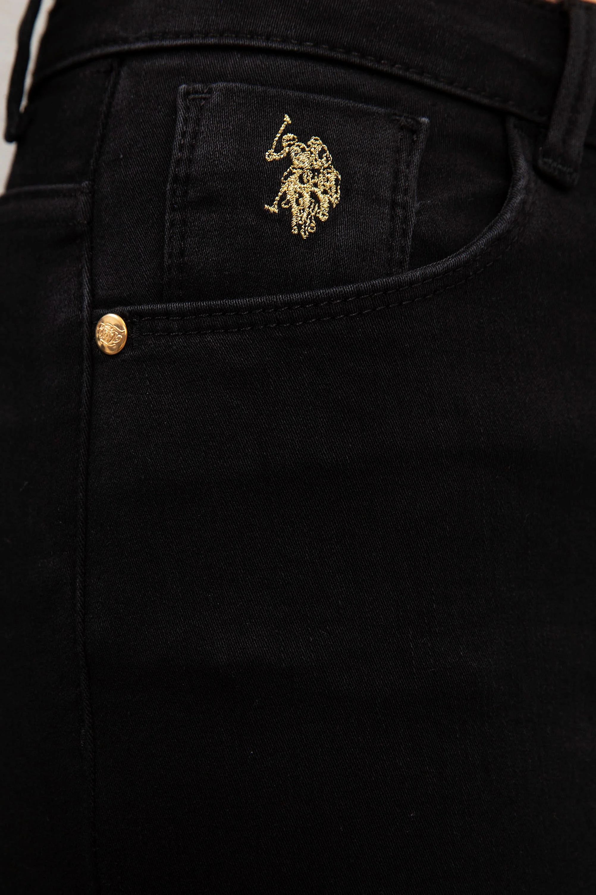 Womens Ladies Jeans Black - Image 4