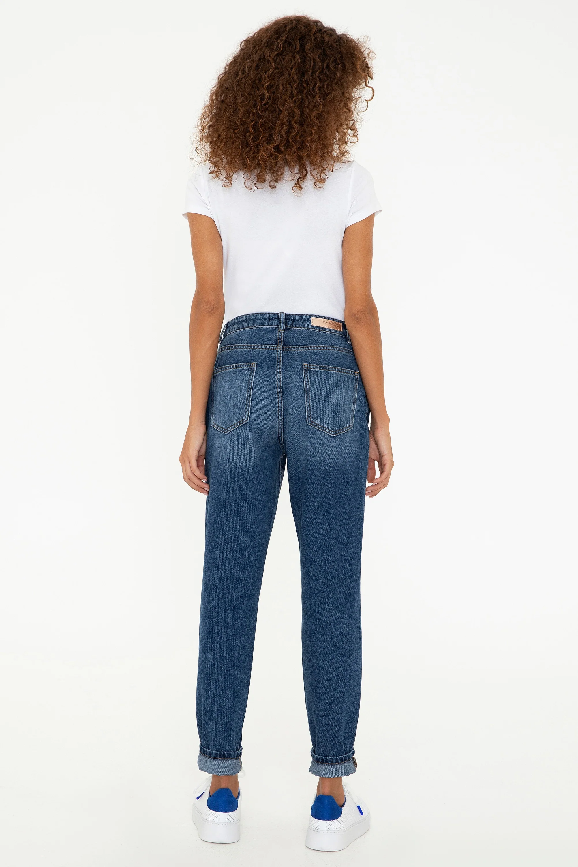 Womens Ladies Jeans Blue - Image 4