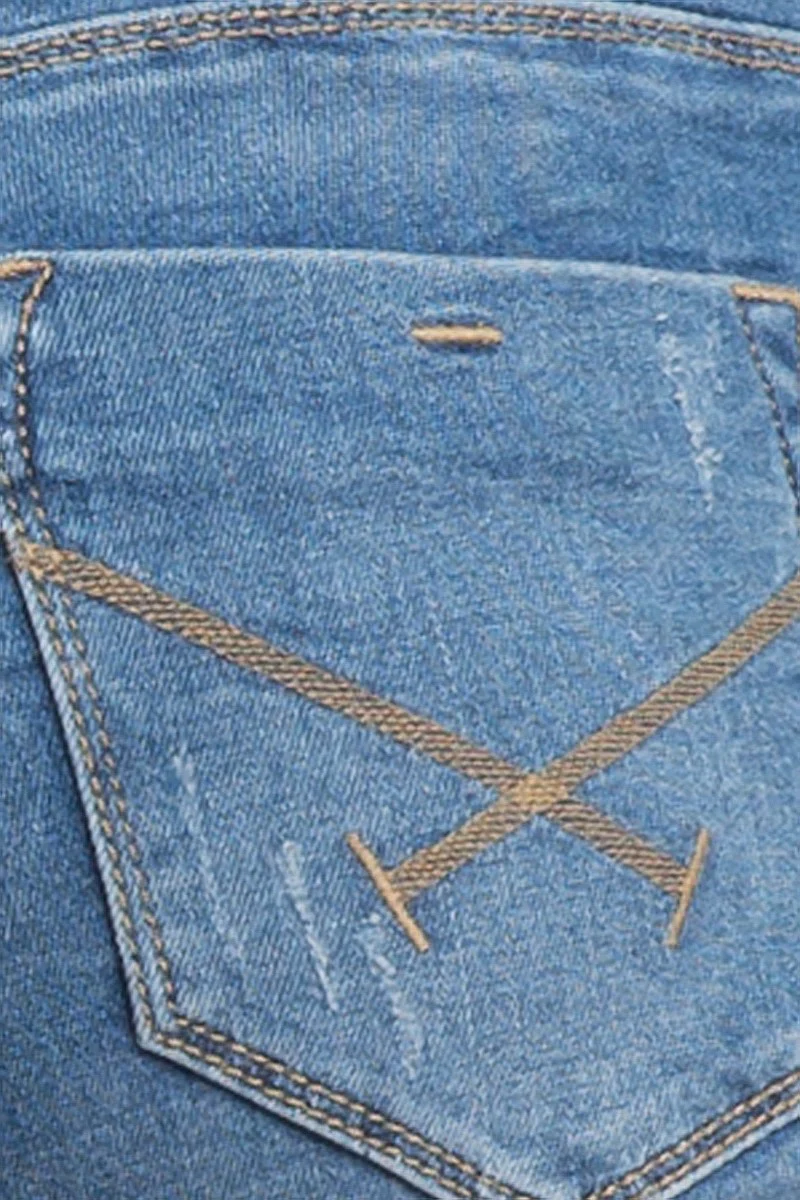 Womens Ladies Jeans Light Blue - Image 3