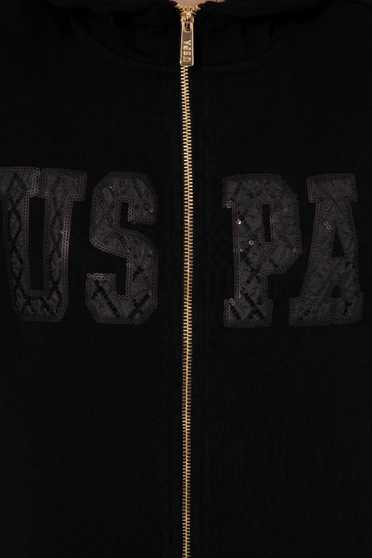 Womens Hoodie Black - Image 4