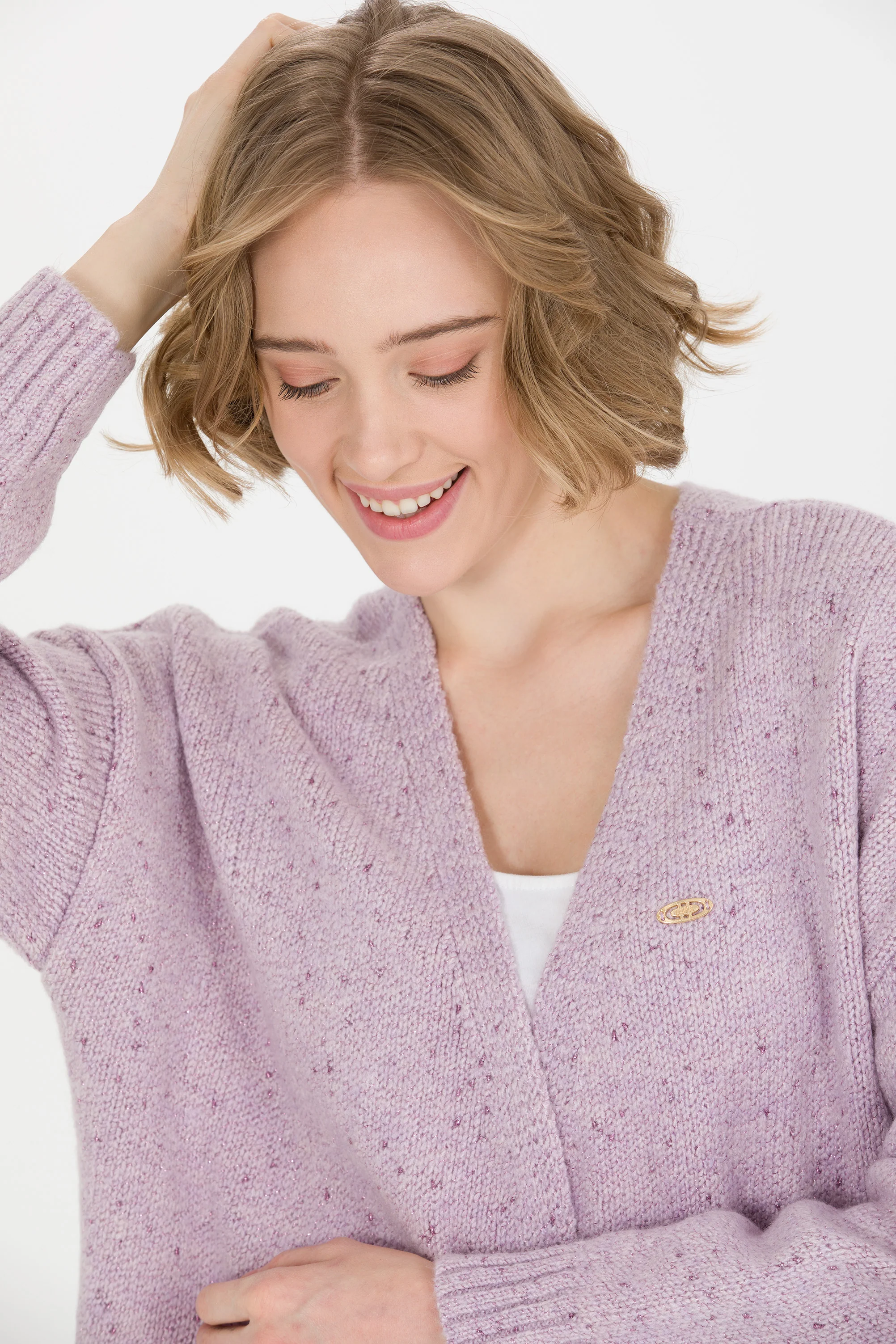 Womens Knitwear Light Pink - Image 3